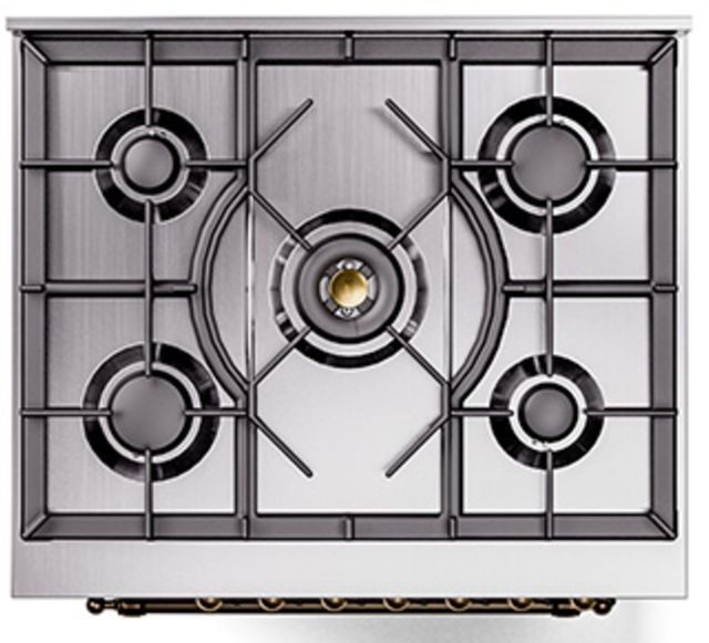 Ilve® Nostalgie II Series 30" Blue Gray Pro Style Dual Fuel Range-3