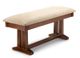 Handstone Brooklyn 48” Pedestal Bench with Wood Seat-0