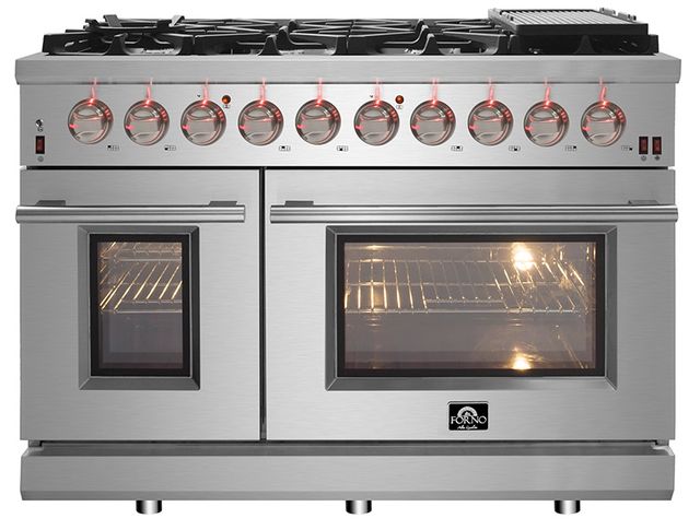 FORNO® Massimo Series 48" Stainless Steel Pro Style Gas Range-2