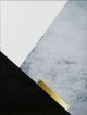 Stylecraft Dark Blue Mountain Black/Chrome/Gold/White Wall Art-1