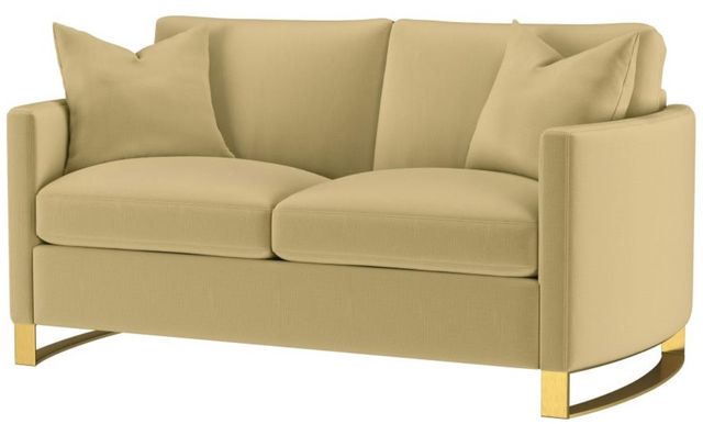 Coaster® Corliss Camel Upholstered Curved Track Arm Loveseat-2
