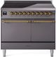 Ilve® Nostalgie II Series 40" Graphite Matte Pro Style Induction Range-0