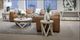 Magnussen Home® Hayden Golden Oat Demilune Sofa Table-1