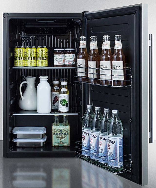 Summit® 3.13 Cu. Ft. Stainless Steel Shallow Depth Outdoor Built In All Refrigerator-3