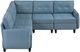 Homelegance® Garren 5-Piece Blue Modular Sectional with Storage-2