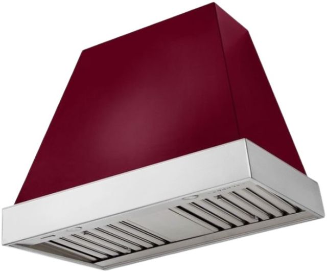 AGA Euclid 36" Cranberry Wall Mounted Range Hood  with Polished Chrome Trim-0