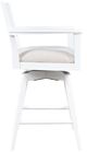 Jofran Inc. Axis White Panel Back Swivel Counter Stool-3