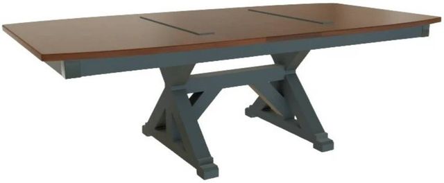 Mavin Customizable 42" x 72" Boat Extendable Dining Table with 12" Leaf-0