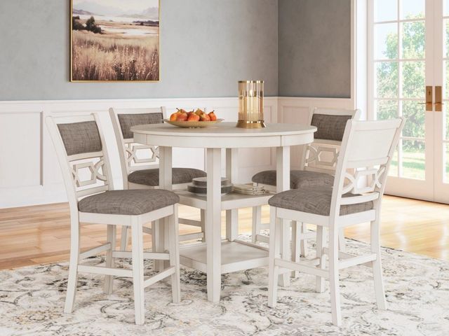 Signature Design by Ashley® Erinberg 5-Piece Antique White Counter Dining Set-4