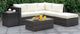 Furniture of America® Ilona Glass Top Outdoor Coffee Table with Brown Base -1
