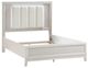 Homelegance® Florence Antique White/Ivory Queen Upholstered Panel Bed-4