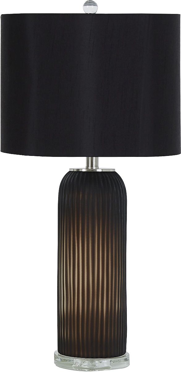 Signature Design by Ashley® Abaness 2-Piece Black Glass Table Lamp Set-1