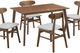 New Classic® Home Furnishings Morocco 5-Piece Light Gray/Walnut Dining Set-0