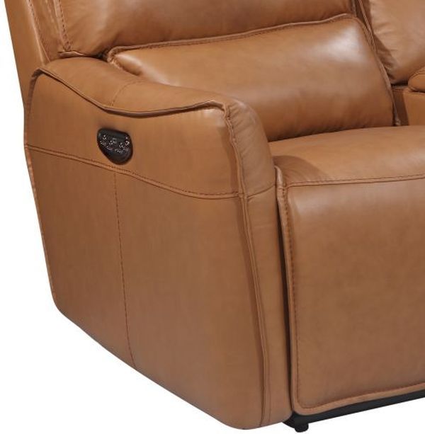 Leather Italia™ Georgetowne Portland Dessert Power Reclining Loveseat with Console-1