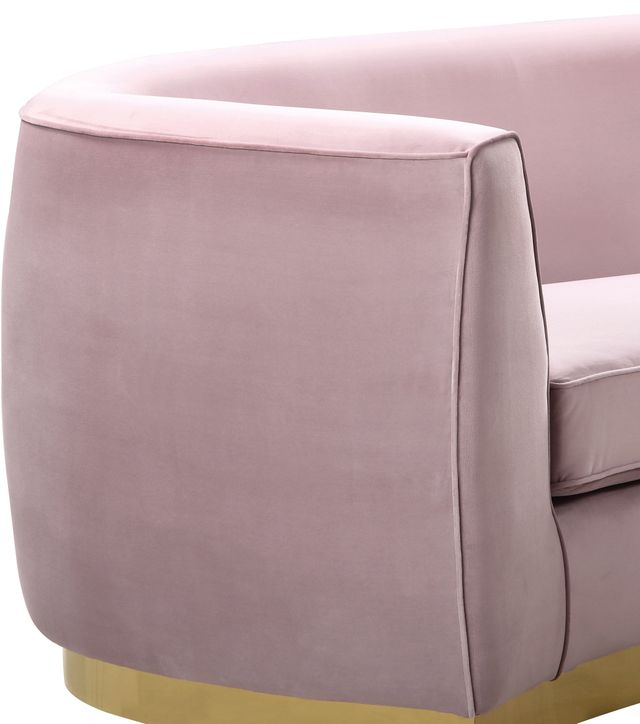 Meridian Furniture Julian Pink/Gold Velvet Loveseat-3