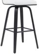 Armen Living Vienna 4-Piece Black Brushed/White Swivel Barstool Set-4