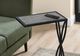 Monarch Specialties Inc. Grey Stone Look 25"H Accent Table with Black Metal Frame -1