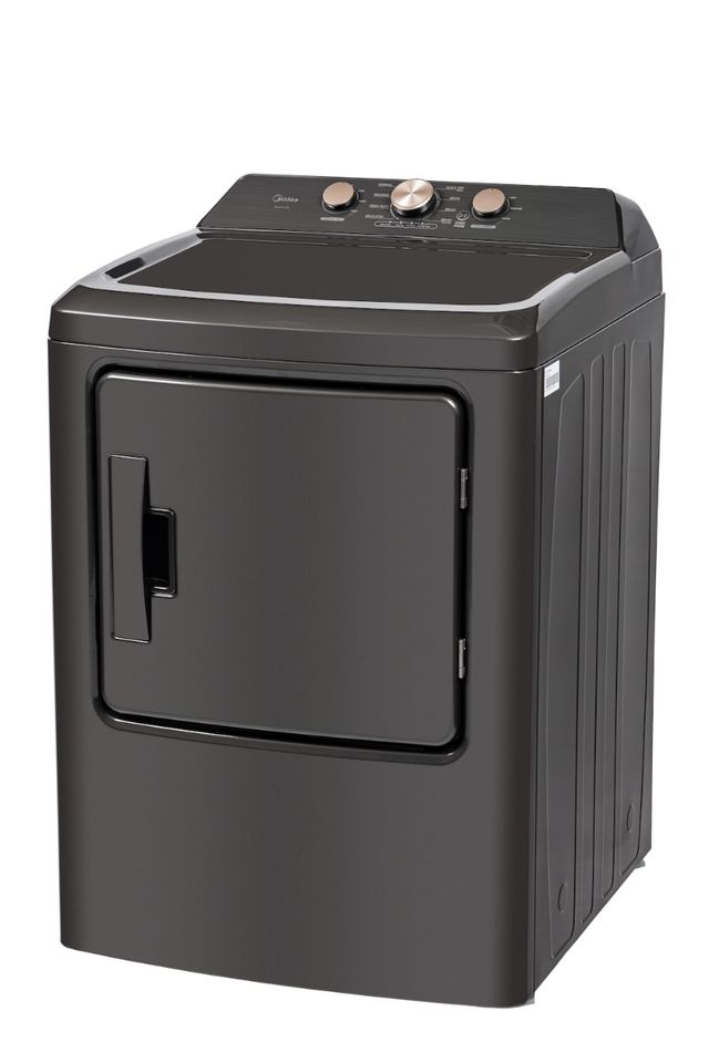 Midea 7 Cu. Ft. Metallic Gray Front Load Gas Dryer-1