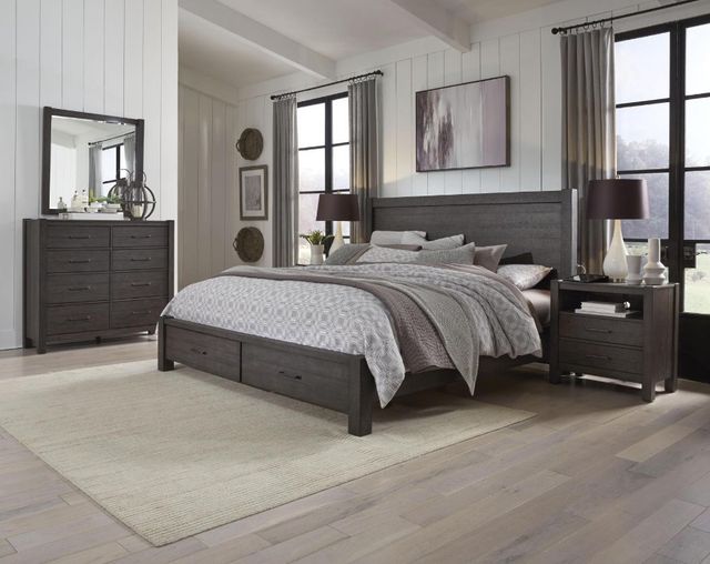 aspenhome® Mill Creek Carob Full Panel Storage Bed-3