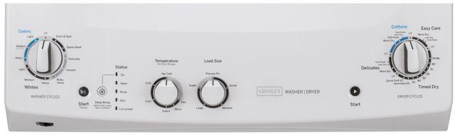 Crosley® 9.7 Cu. Ft. White Stack Laundry-3
