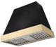 AGA Euclid 36" Matte Black Wall Mounted Range Hood  with Polished Brass Trim-0