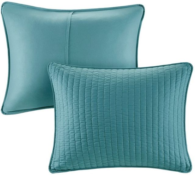 Olliix by Madison Park Teal King/California King Keaton Reversible Coverlet Set-1