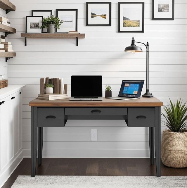 Legends Home Essex Seal Skin/Whiskey Writing Desk-1