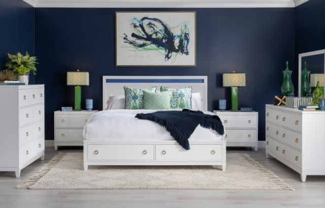 Legacy Classic Summerland White Queen Panel Storage Bed-1