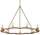 Currey & Company Savoie Gold/Natural Chandelier-2
