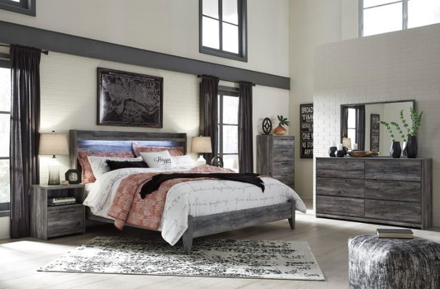 Signature Design by Ashley® Baystorm 2-Piece Gray Queen Panel Bed Set-4