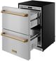 Thor Kitchen® Gordon Ramsay 24" 5.4 Cu. Ft. Stainless Steel Outdoor Under-Counter Refrigerator with Bronze Handle-4
