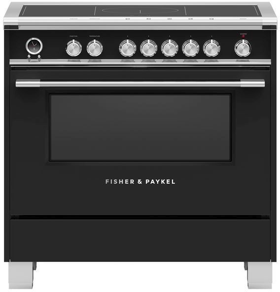 Fisher & Paykel Series 9 36" Black Pro Style Induction Range-0