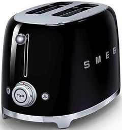 Smeg 50's Retro Style Black 2 Slice Toaster