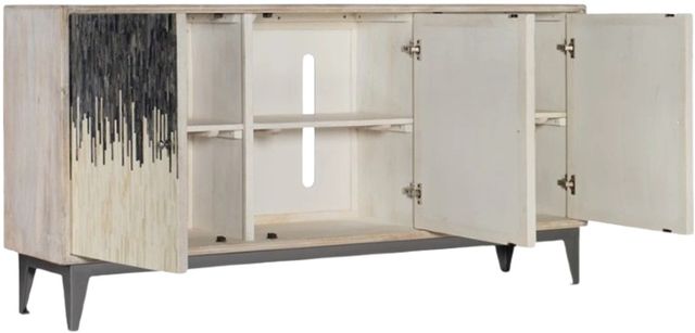 Hooker® Furniture Melange Gray/Rustic Light Entertainment Console-3