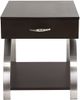 Homelegance® Tioga Espresso End Table with Chrome Metal Frame-2
