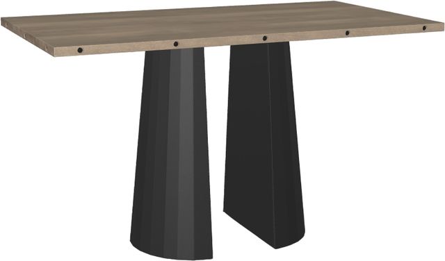 Amisco Customizable Gemma Solid Birch 72'' Bar Height Table with Decorative Bolts-0