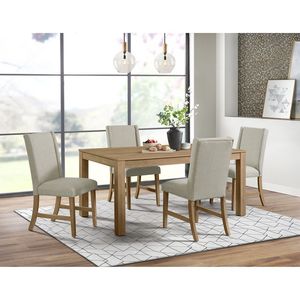 Elements International Eleanor Dining Table and 4 Side Chairs