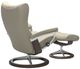 Stressless® by Ekornes® Customizable Wing Large Manual Recliner and Ottoman with Signature Base-4