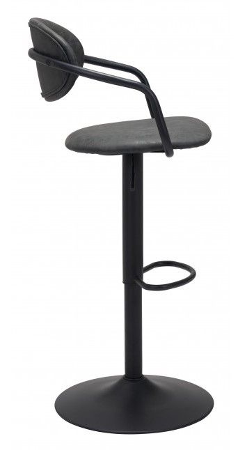 Zuo® Modern Kirby Vintage Black Bar Chair-2
