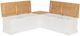 Linon Norah Natural/White Nook Bench with Cushion Set-3