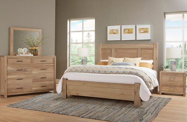LM Co Home By Vaughan-Bassett Crafted Oak by Ben & Erin Napier Bleached White Queen Poster Bed -1