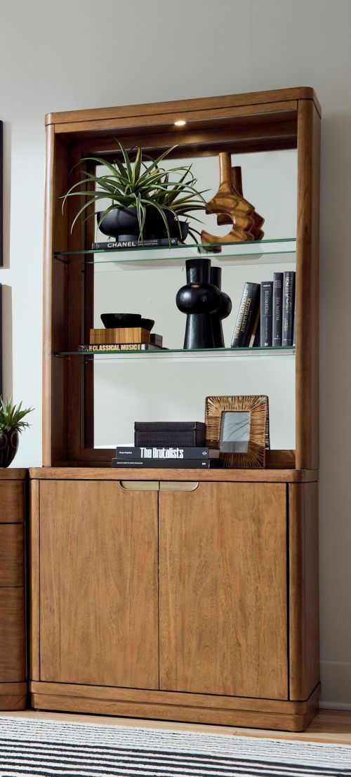 aspenhome® Caden Spiced Caramel Door Bookcase-1