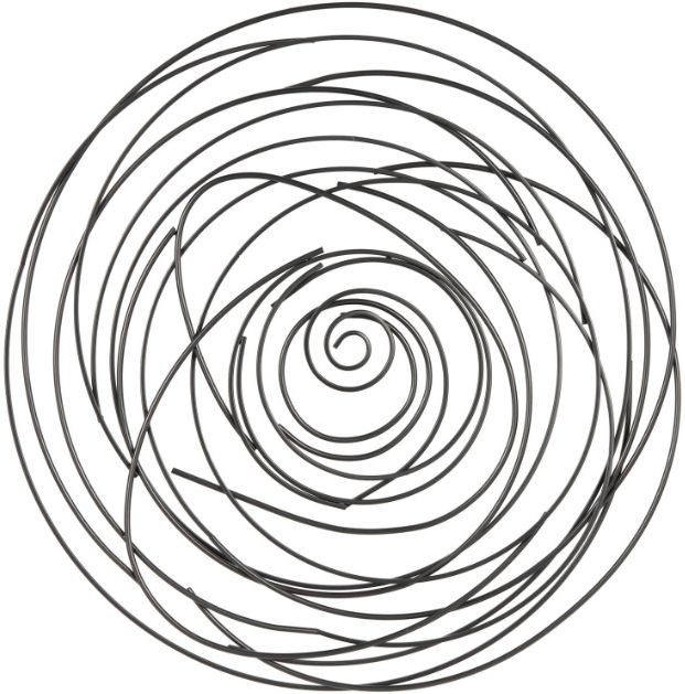 Deco Marche Black Abstract Round Overlapping Lines Wall Decor-0