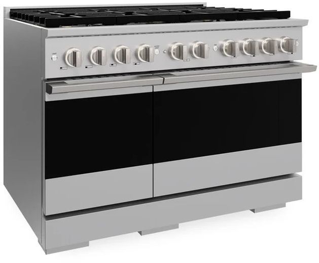 ZLINE Marino 48" Satin Stainless Steel Pro Style Dual Fuel Range with 8-Burner DuoPro™ Cooktop and Dual Ovens-3