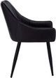 Monarch Specialties Inc. 2-Piece Black Arm Chair Set with Integrated Arms and Black Metal Legs-2