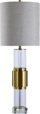 Harp & Finial® Whitlam Brass/Clear Table Lamp-0