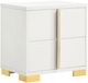 Coaster® Marceline Gold/White 2-Drawer Nightstand-0