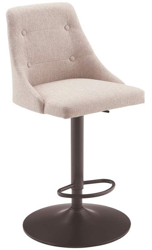 Powell® Bellevue Bruce Beige/Dark Bronze Adjustable Barstool-0