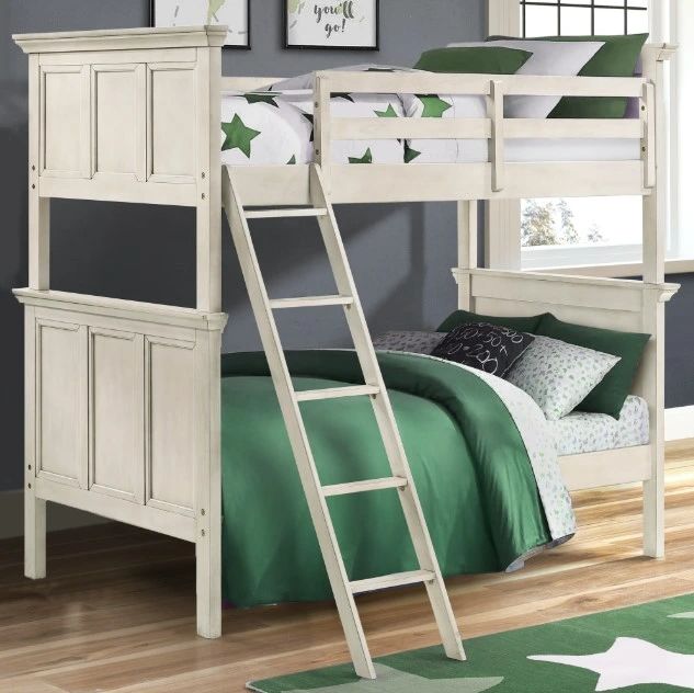 Intercon San Mateo Rustic White Youth Twin/Twin Bunk Bed-1