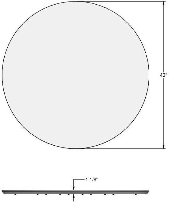 Amisco Customizable Gemma 42" Round Pub Table with 1.13" Solid Ash Top-1